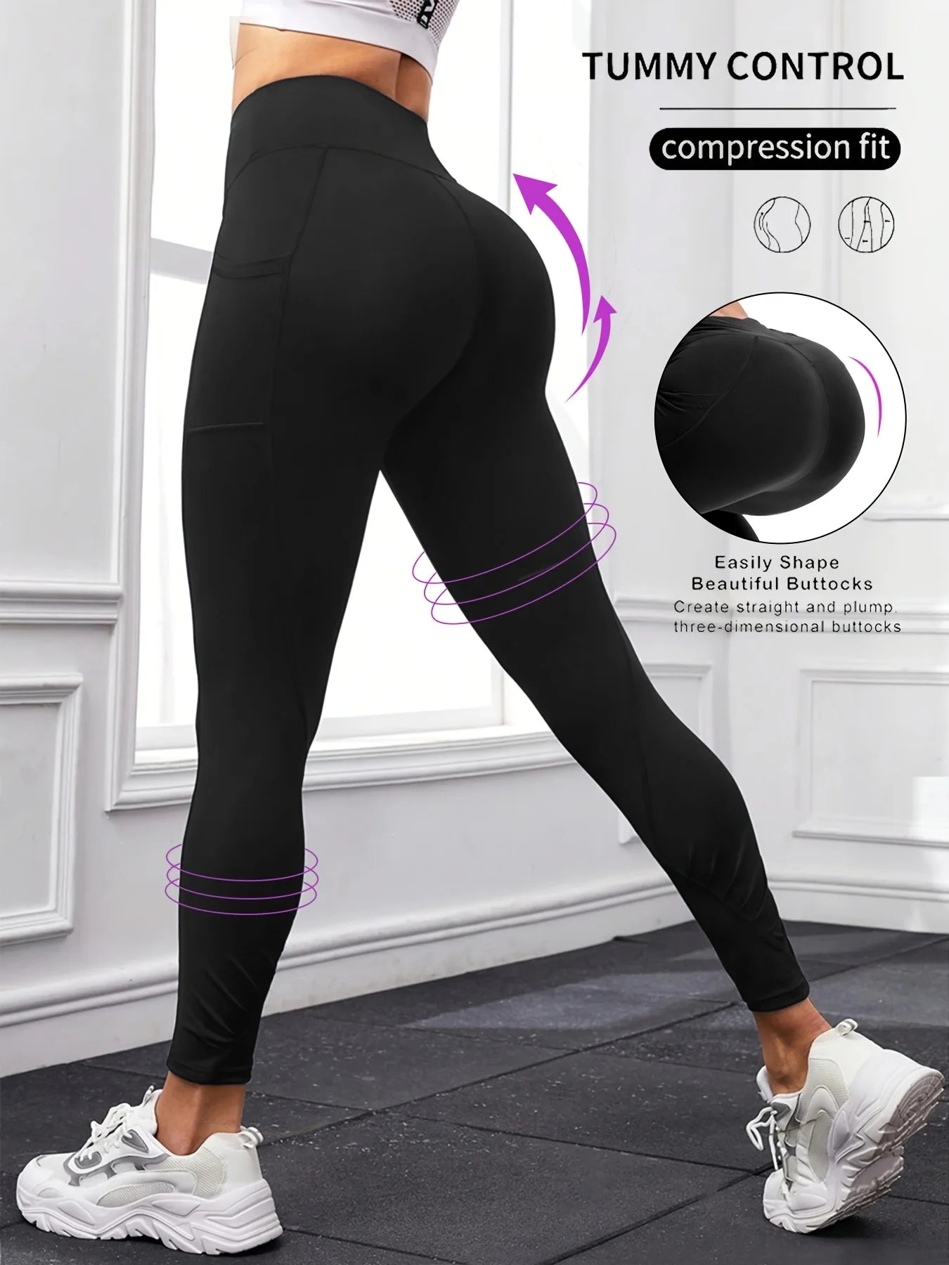 Plus Size High Waist Yoga Leggings