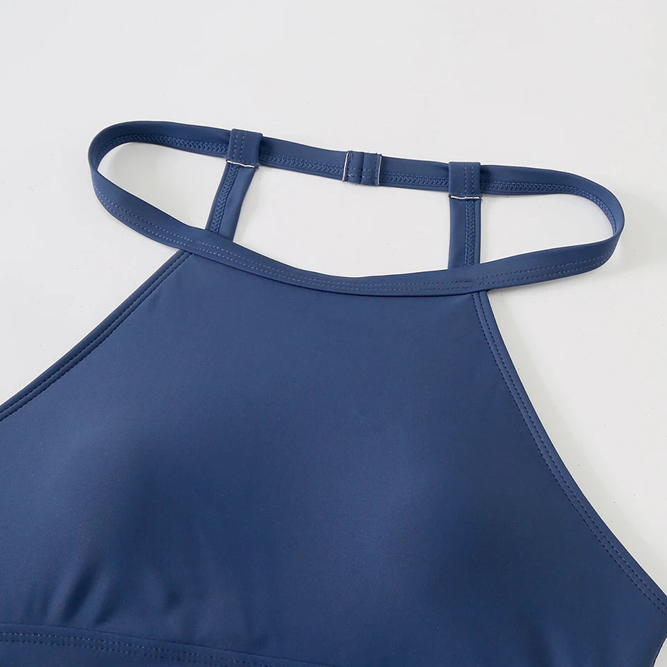 High Neck High Waist Bikini Set