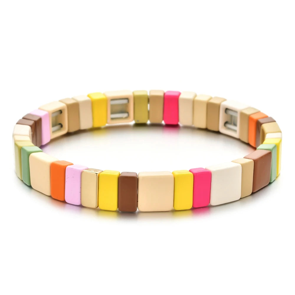 Enamel Tile Friendship Bracelet
