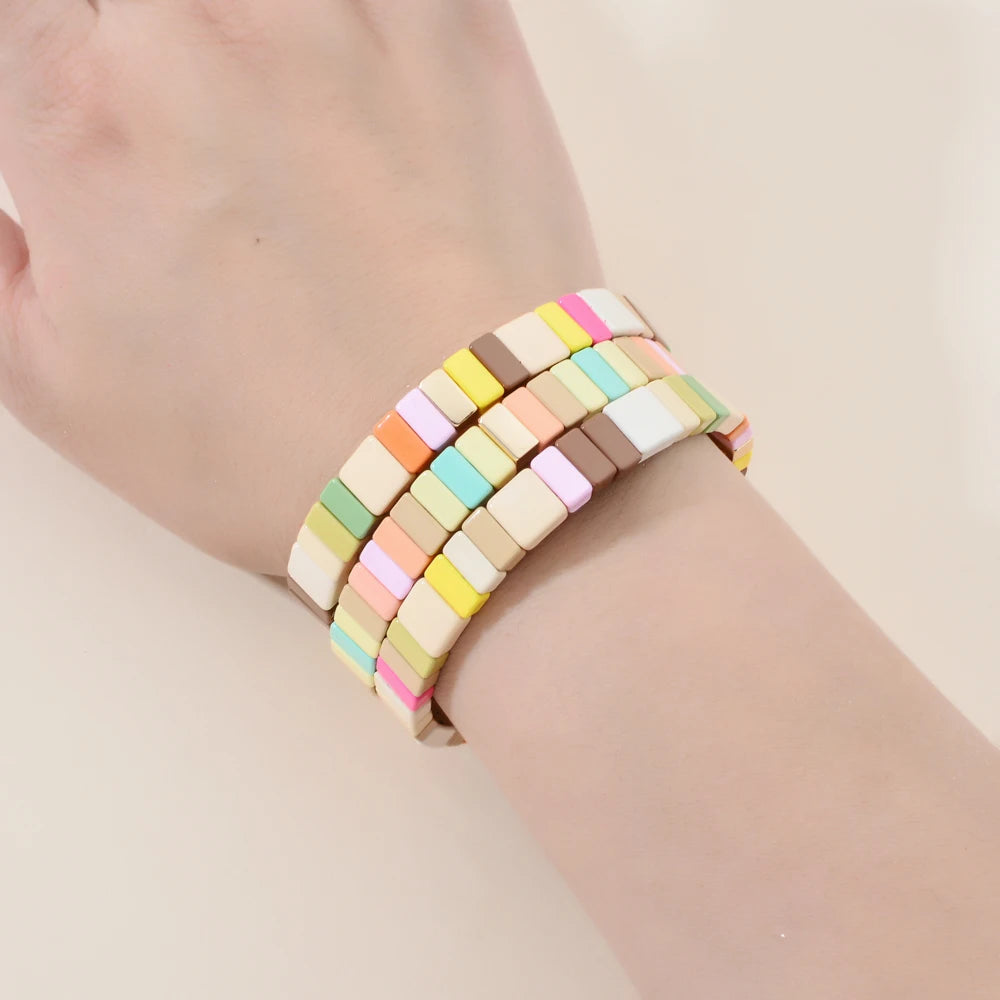Enamel Tile Friendship Bracelet