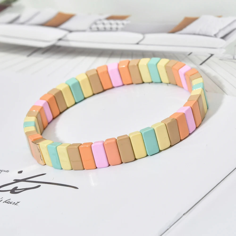 Enamel Tile Friendship Bracelet