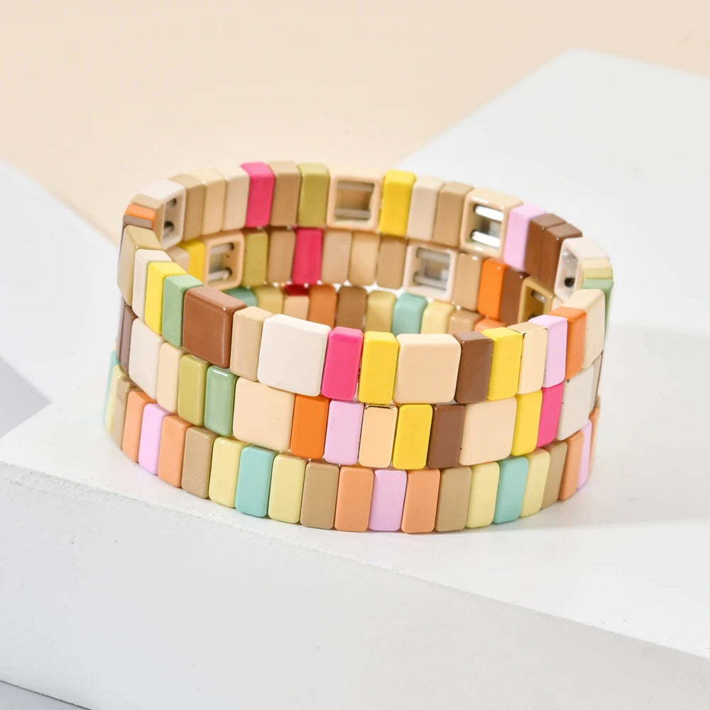 Enamel Tile Friendship Bracelet