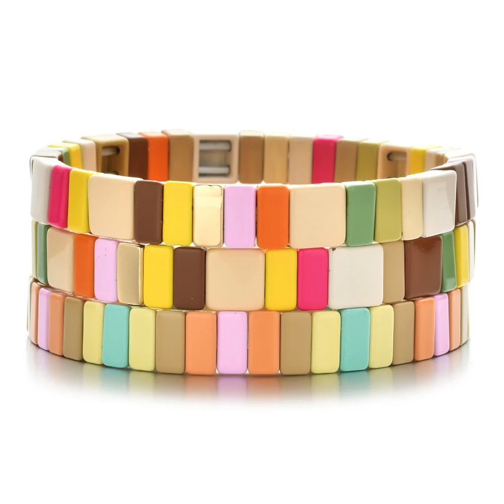 Enamel Tile Friendship Bracelet