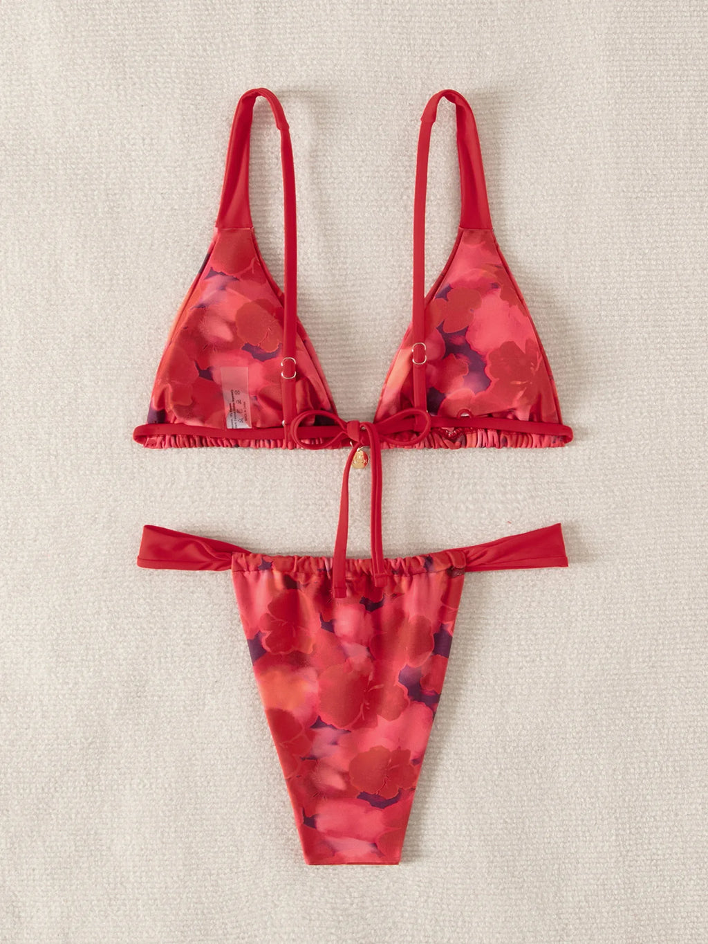 Floral Push Up Triangle Bikini Set
