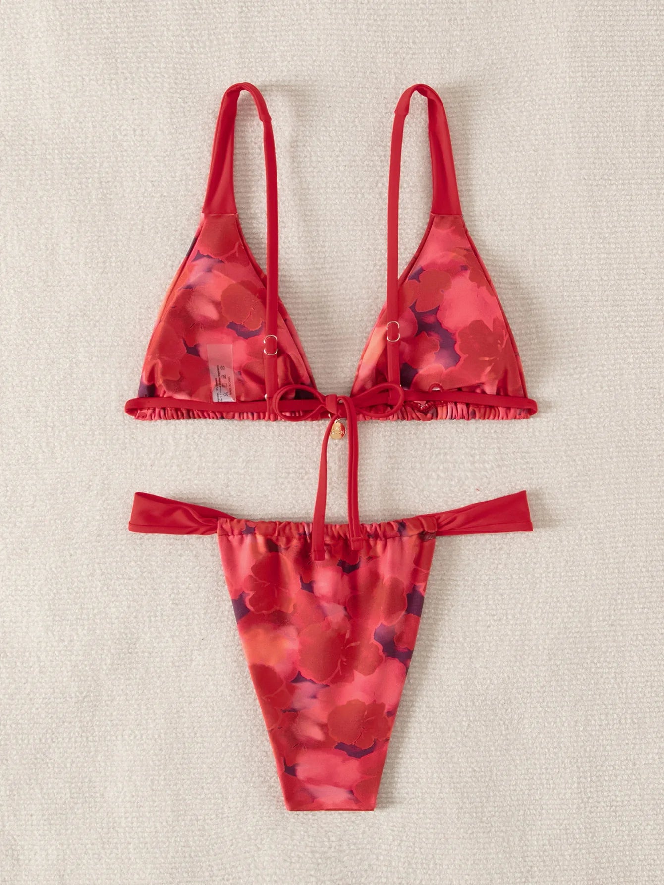 Floral Push Up Triangle Bikini Set