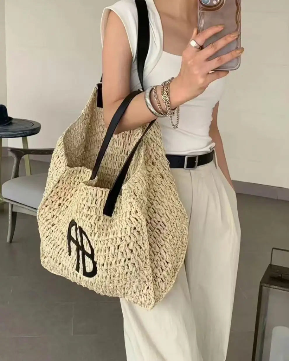 Straw Tote Bag