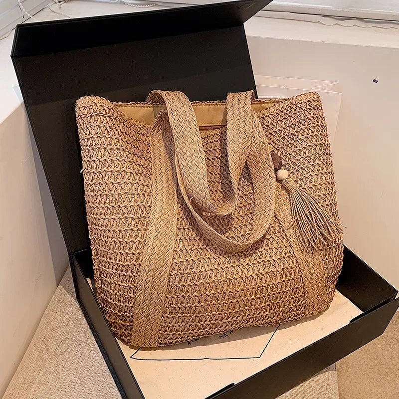 Retro Straw Woven Handbag