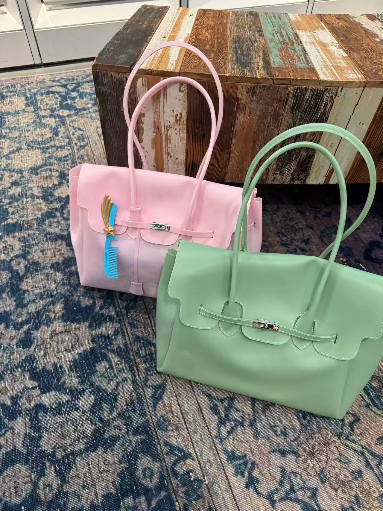 Clear PVC Jelly Tote Bag