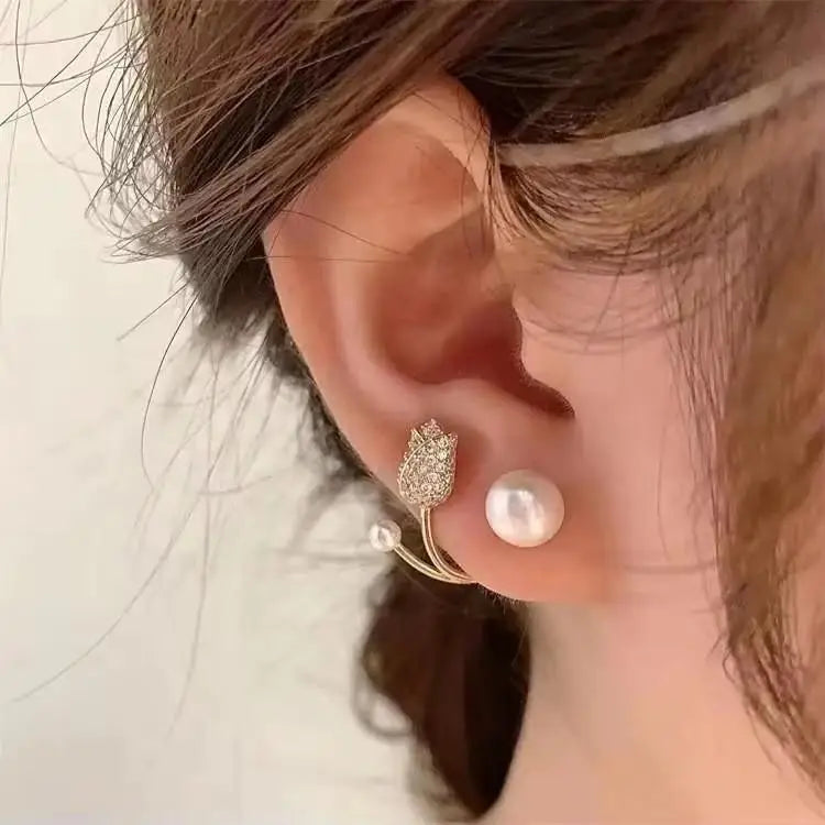 Zircon Geometric Hoop Earrings