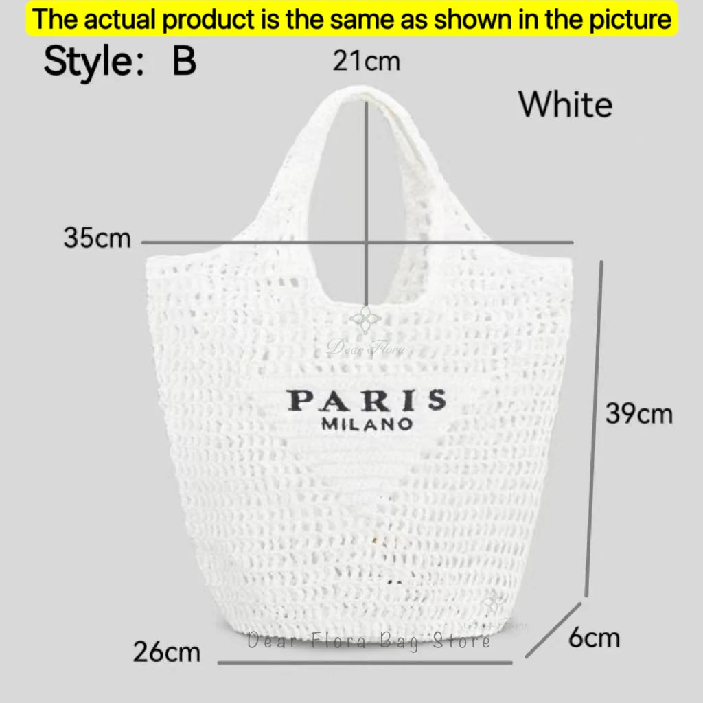 Handwoven Raffia Travel Tote