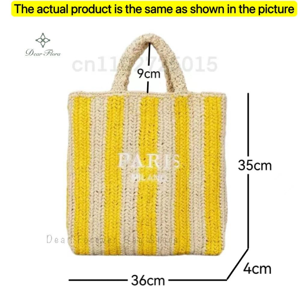 Handwoven Raffia Travel Tote