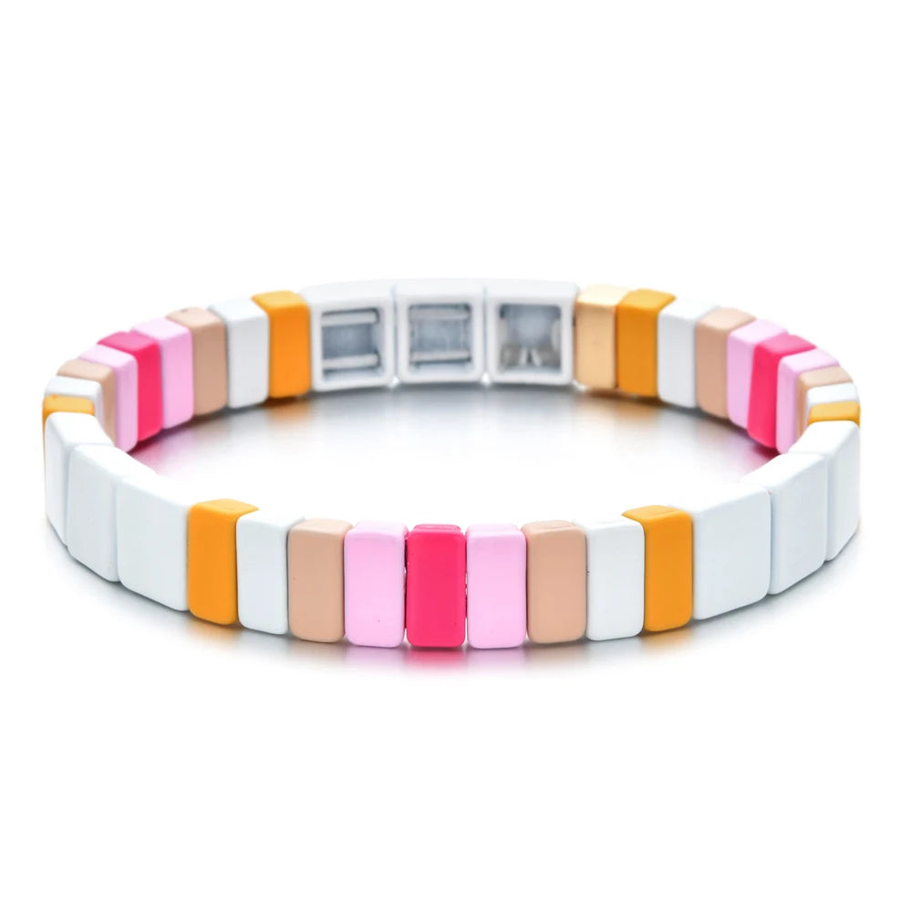Enamel Tile Friendship Bracelet