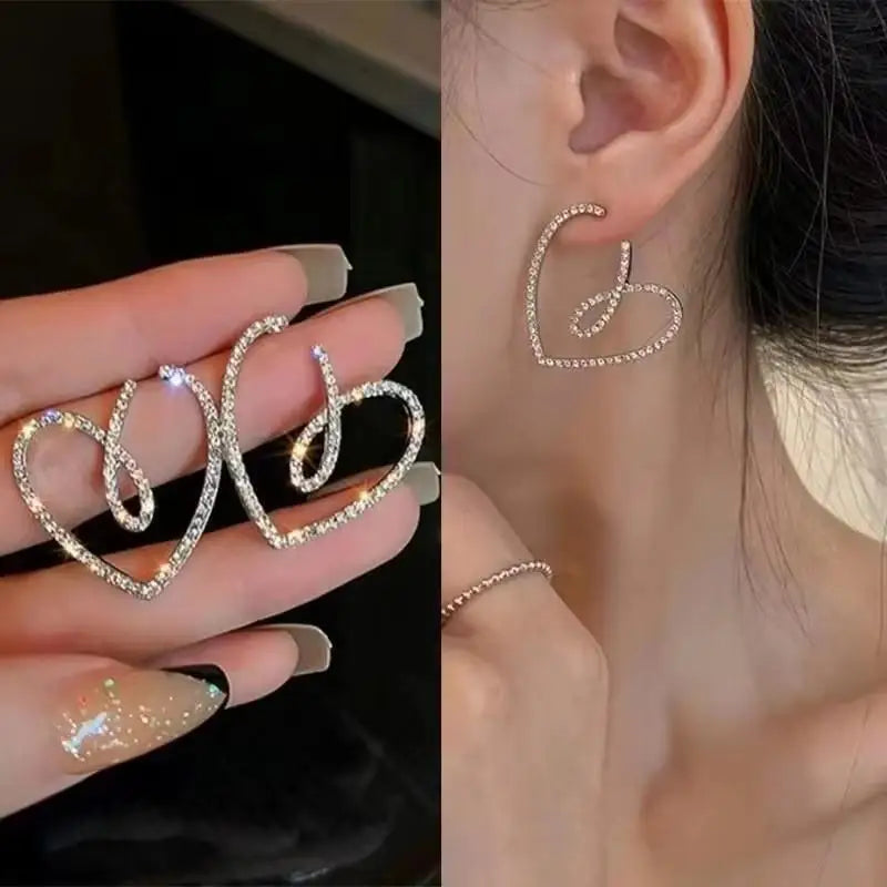 Zircon Geometric Hoop Earrings