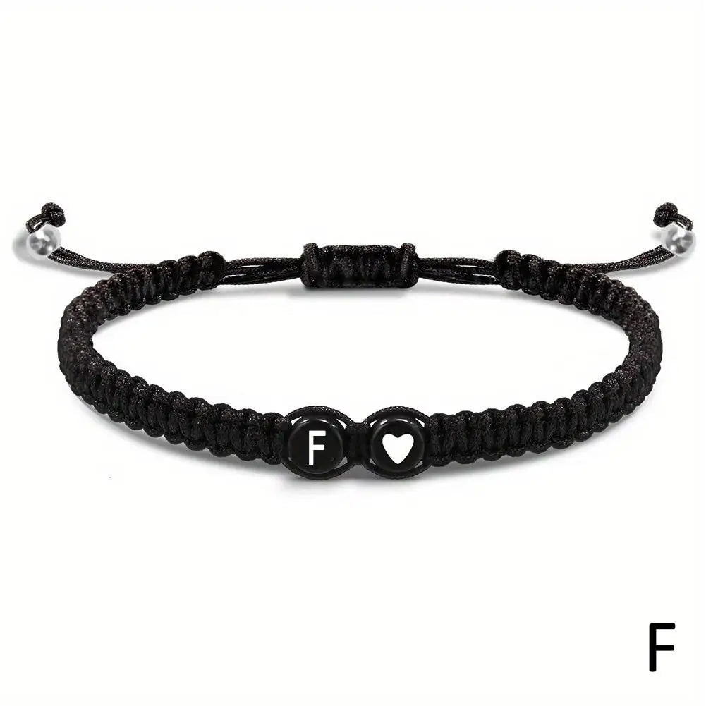 Initial Letter Heart Bracelet
