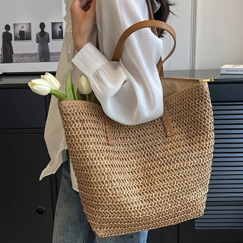 Woven Beach Tote Bag
