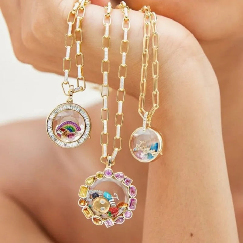 Open Pendant Chain Necklace