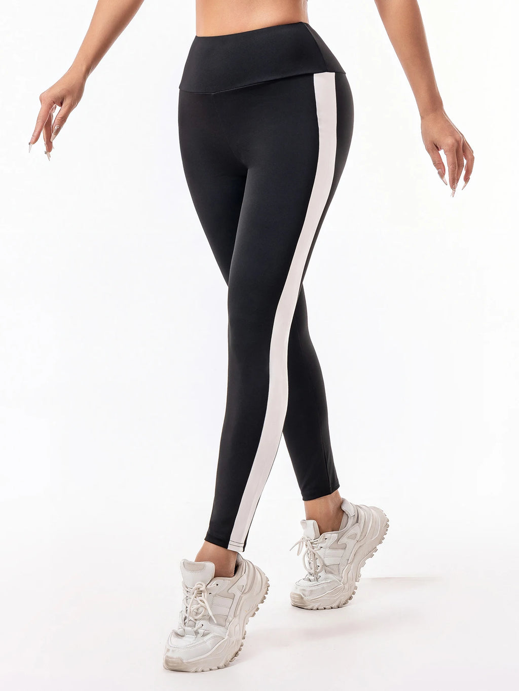 High Waist Letter Stretch Leggings