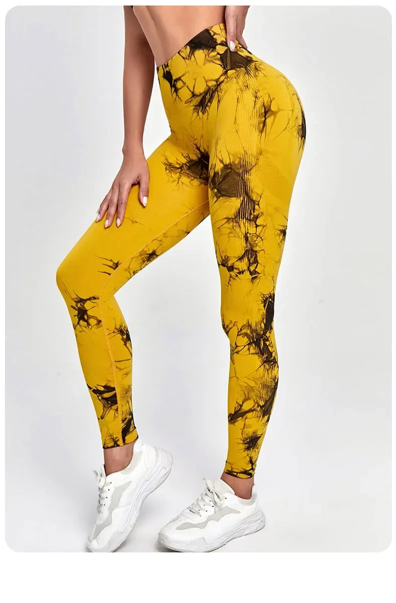 Tie Dye High Waist Yoga Leggings