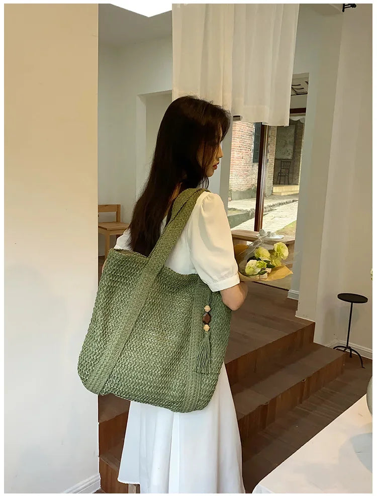 Retro Straw Woven Handbag
