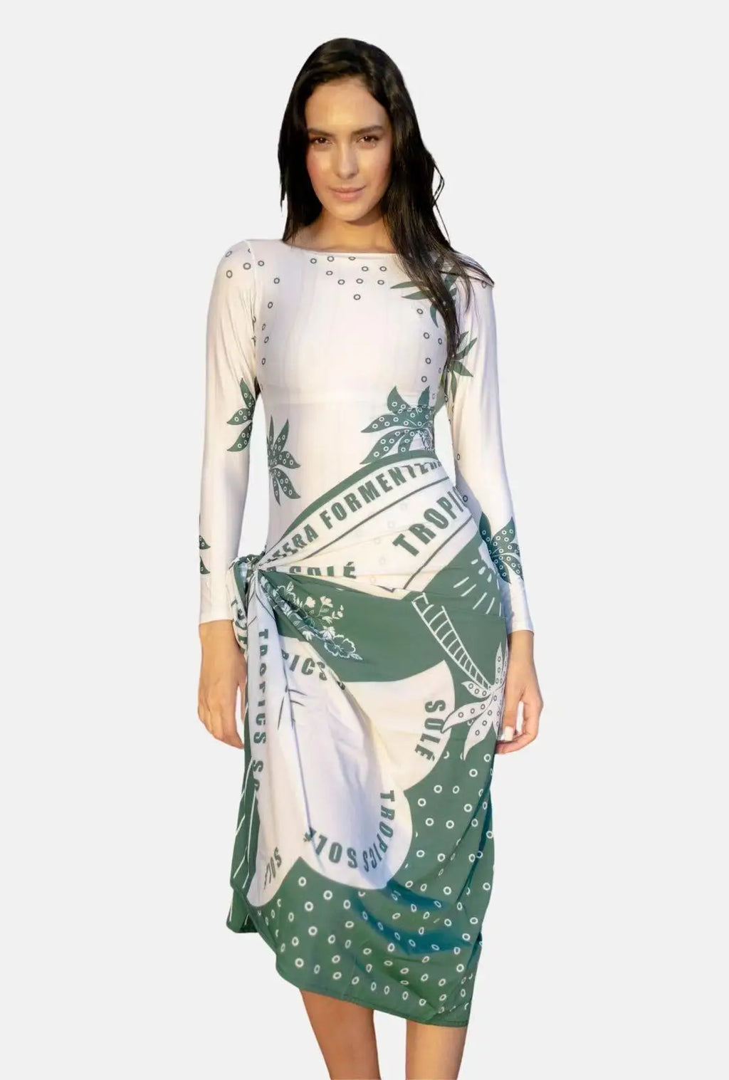 Print Skirt-Style Two Piece Swimsuit