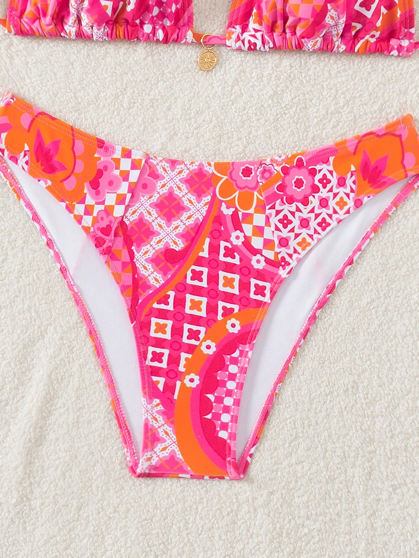 Floral Push Up Triangle Bikini Set