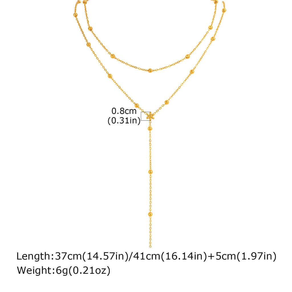 Double Layer Fringe Chain Necklace