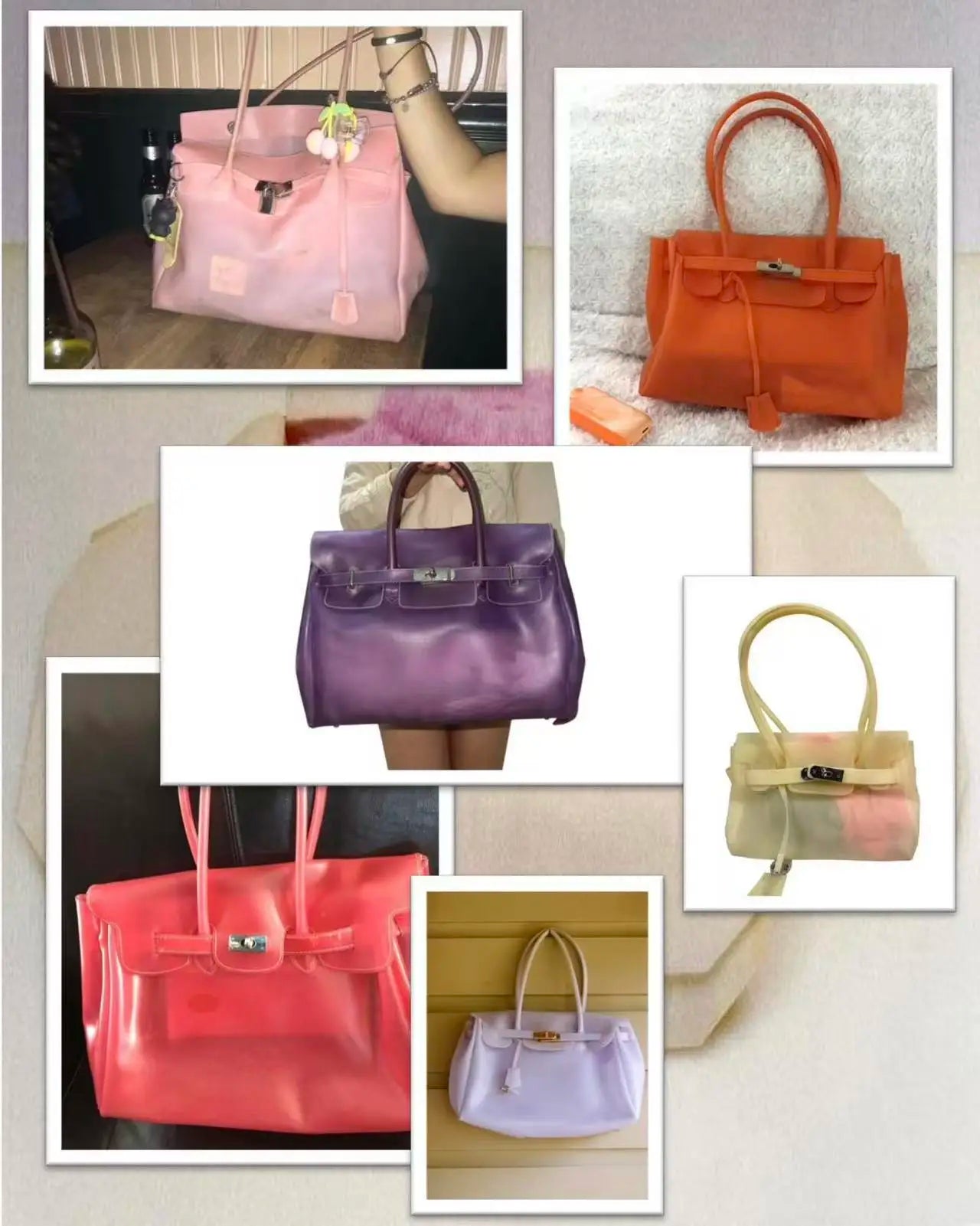 Clear PVC Jelly Tote Bag