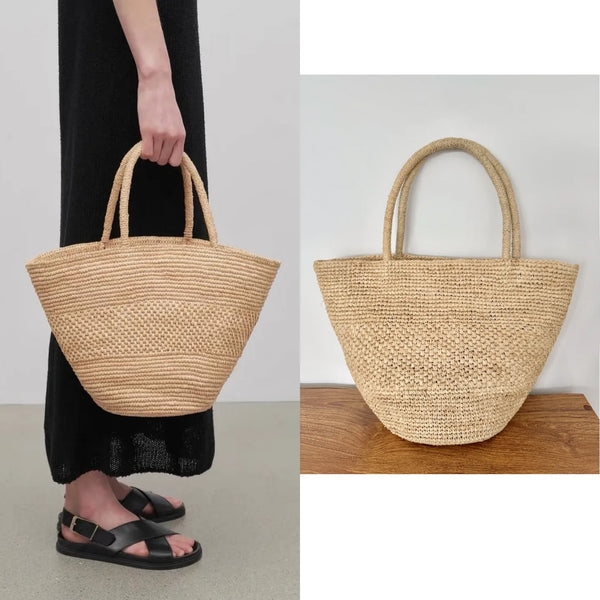 Handwoven Raffia Tote Bag