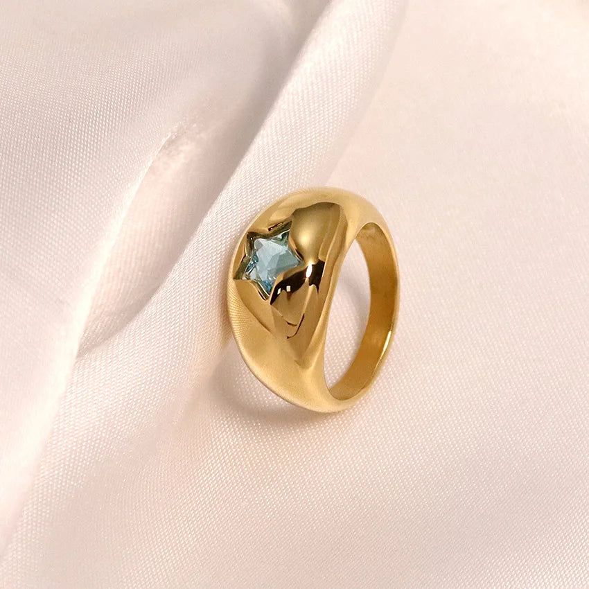 Chunky Croissant Gold Ring