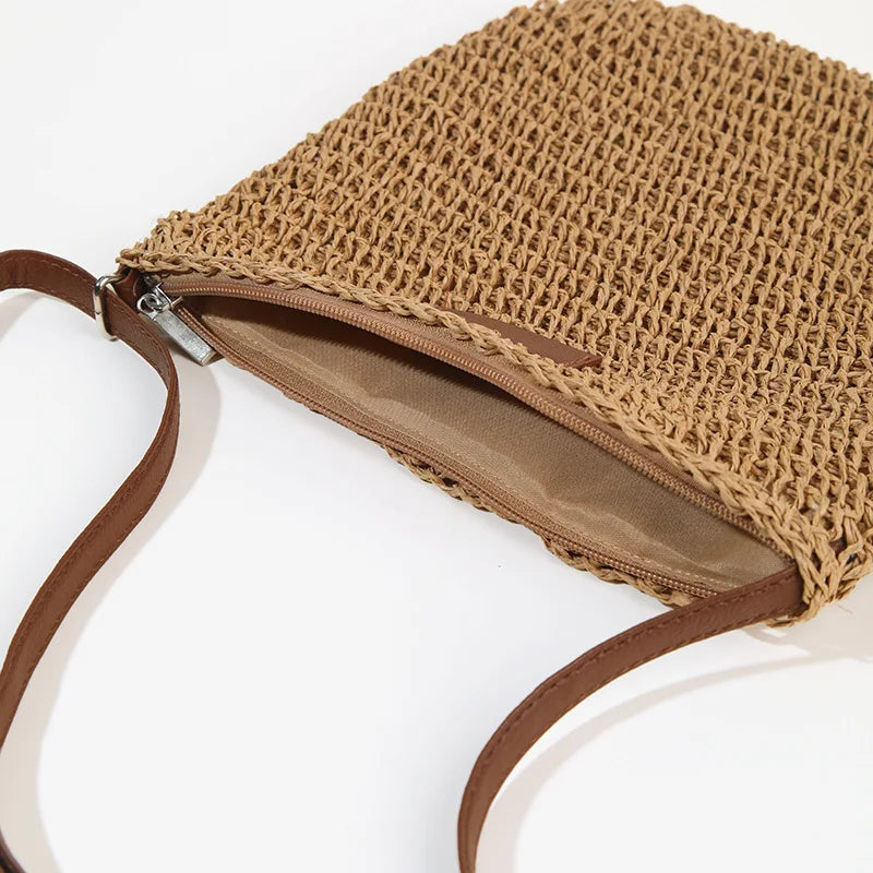 Woven Crossbody Shoulder Bag