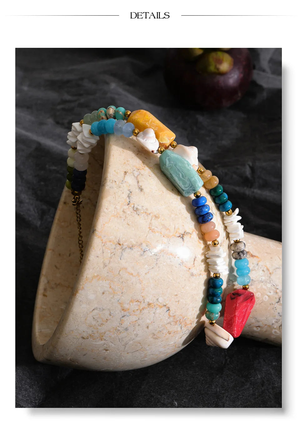 Yhpup Ocean Series Handmade Jewelry 2026 New Arrivals Multi-Color Natural Stone Resin Conch Shell...