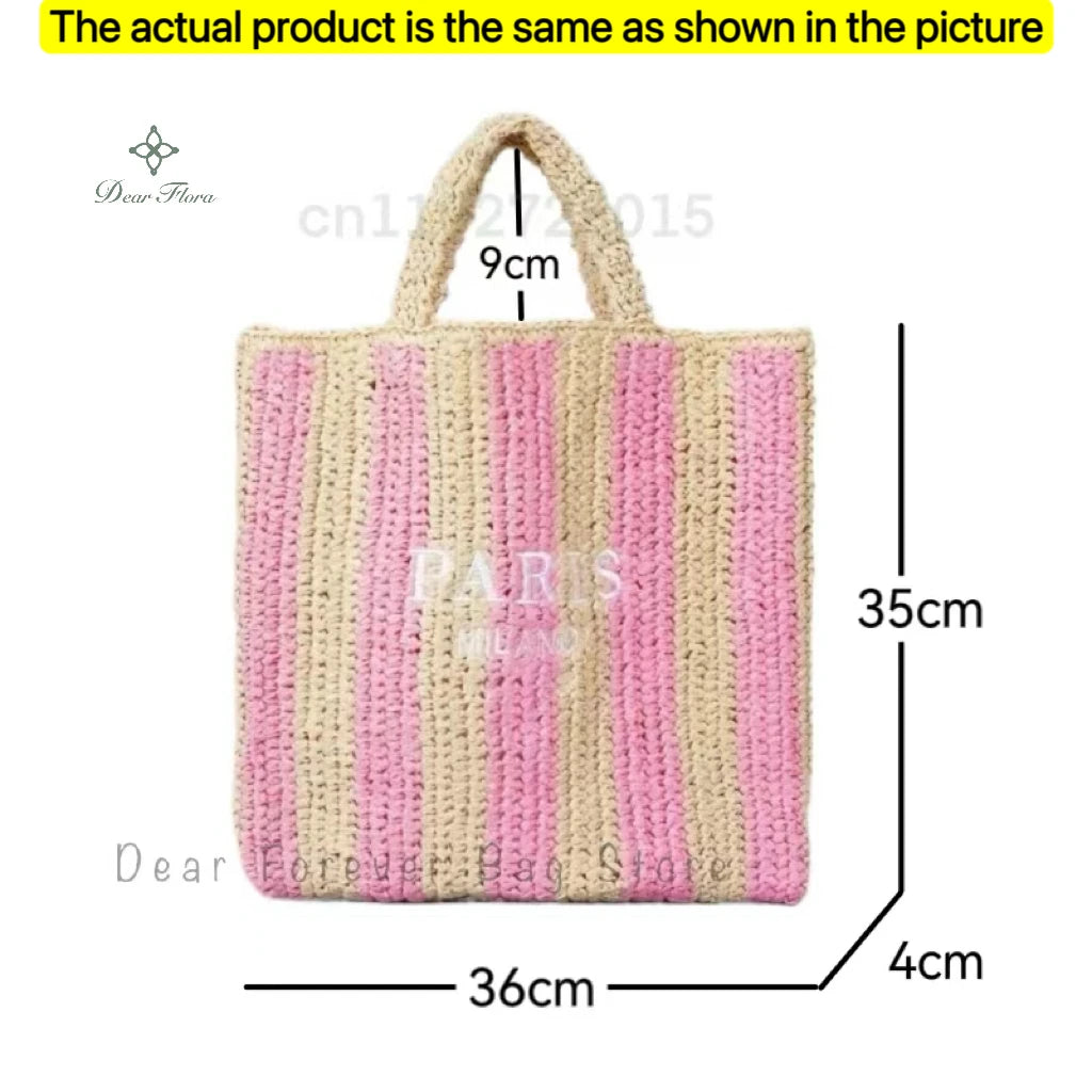 Handwoven Raffia Travel Tote