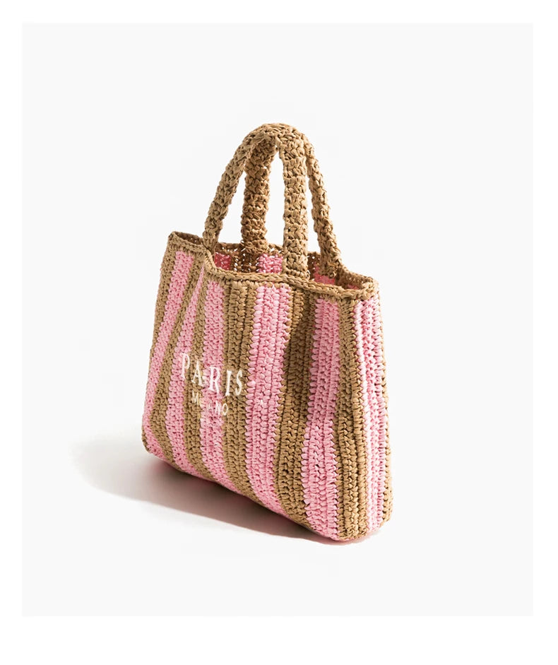 Handwoven Raffia Travel Tote