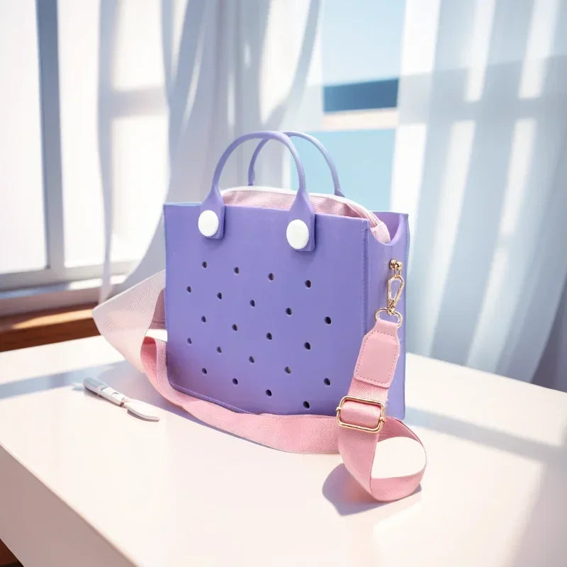 Large Leather Shoulder Bag Beach Tote