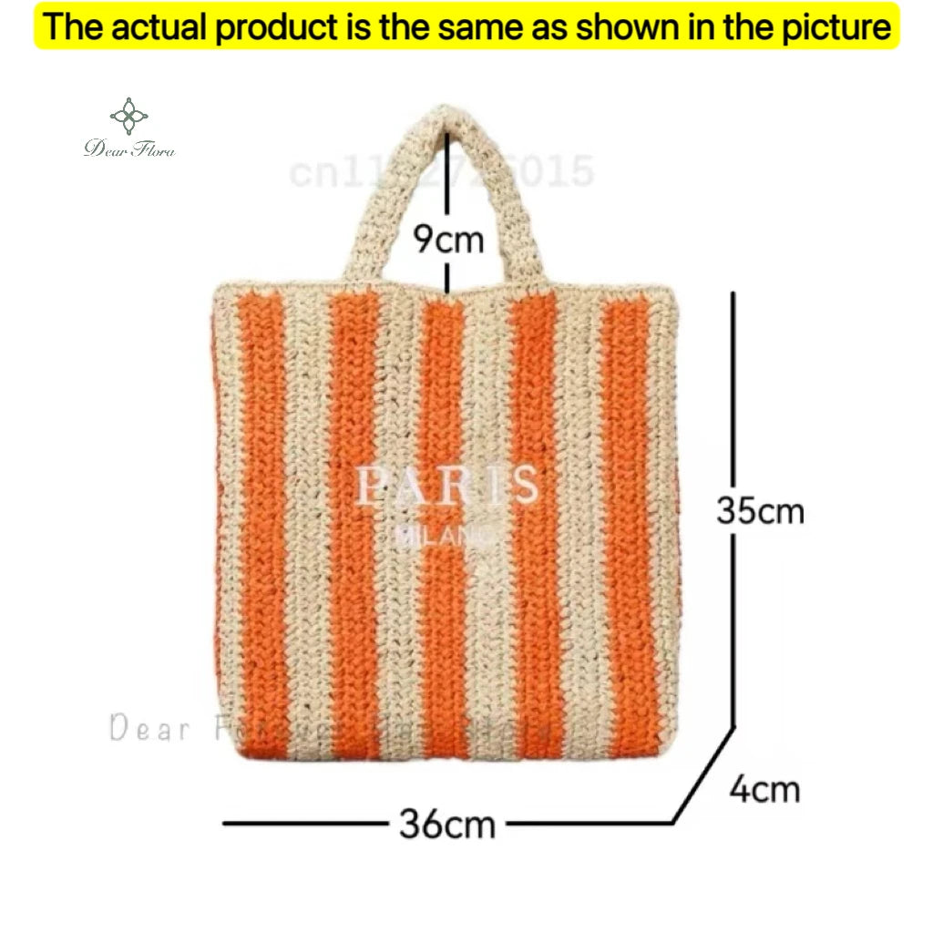 Handwoven Raffia Travel Tote
