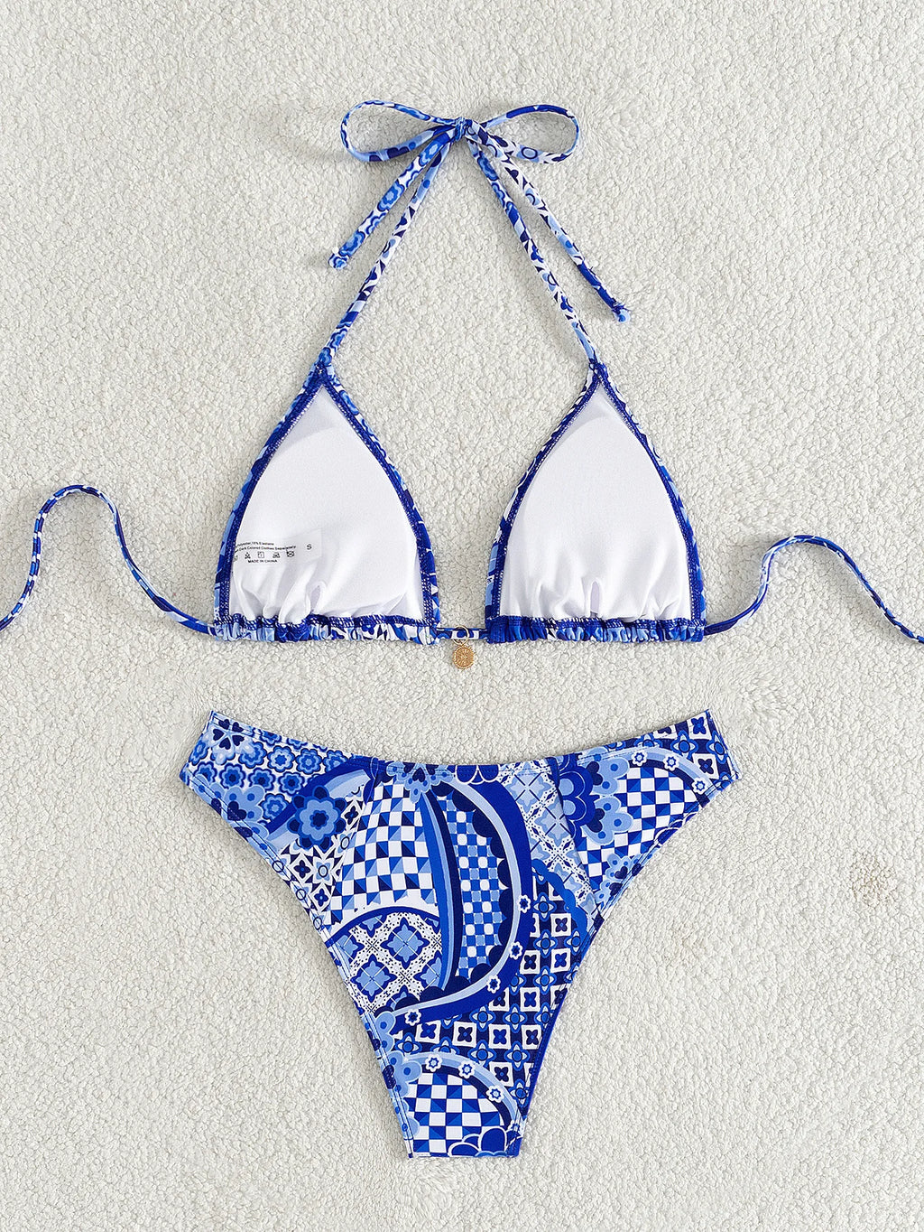 Floral Push Up Triangle Bikini Set
