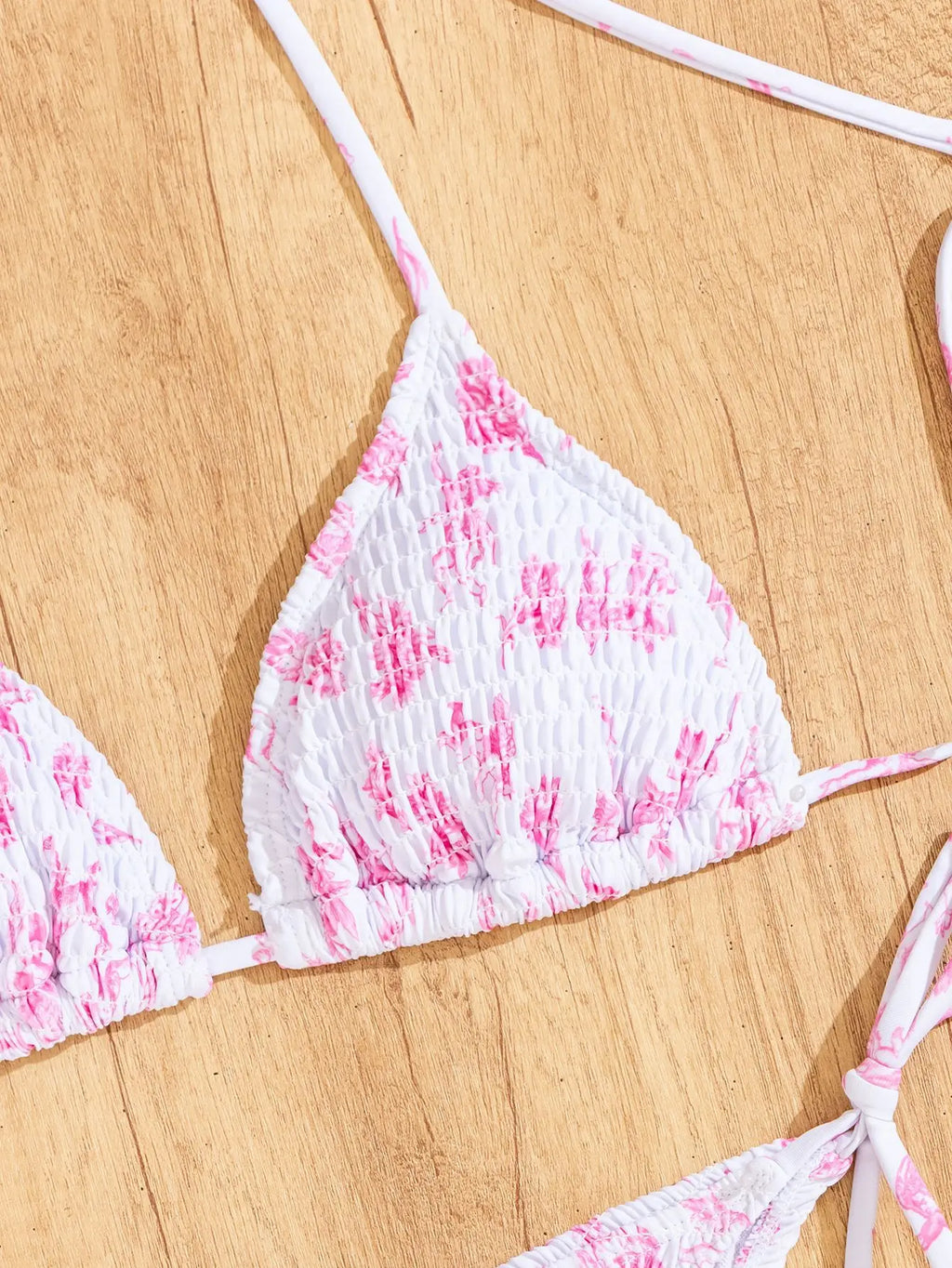 Floral Push Up Triangle Bikini Set