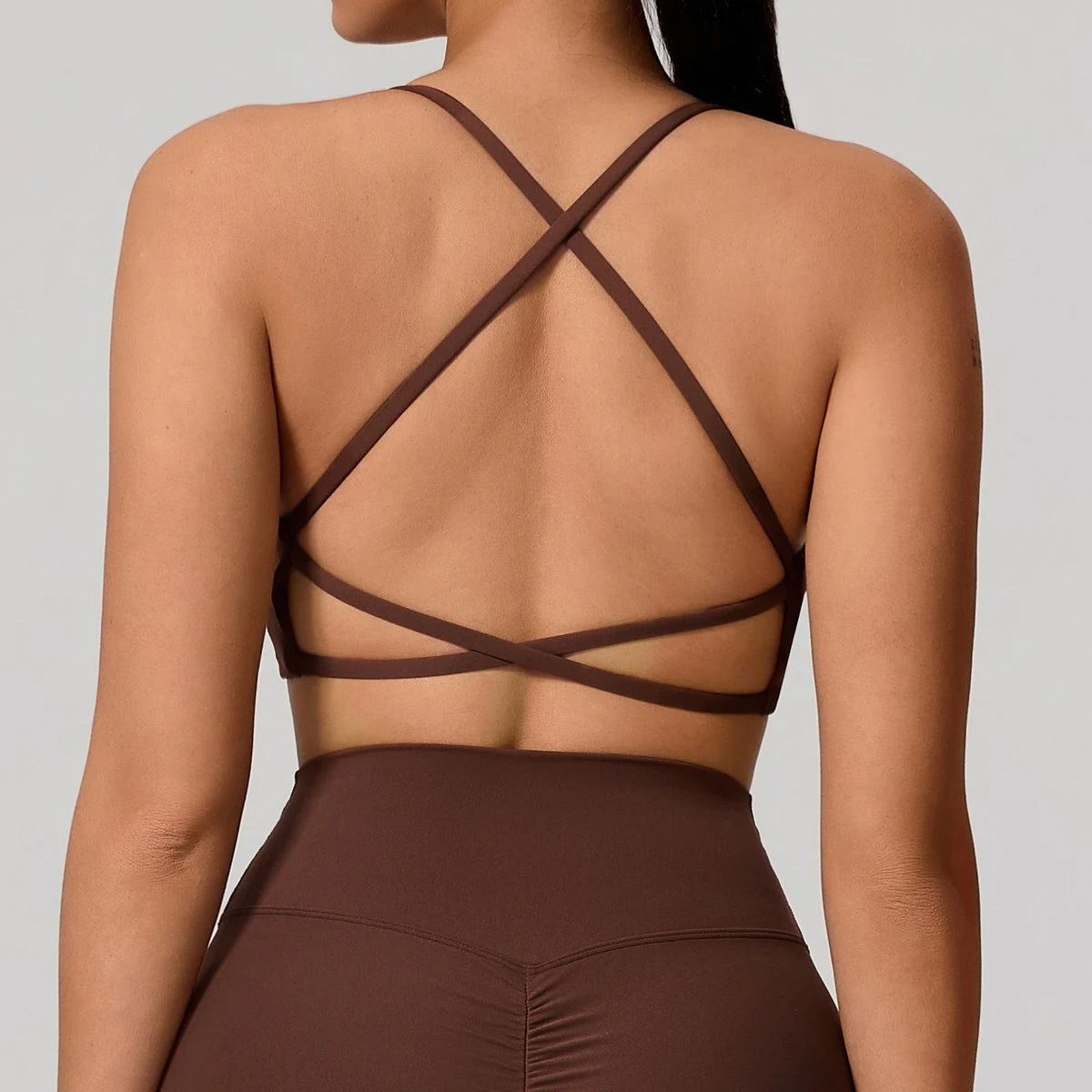 Cross Back Push Up Yoga Bra