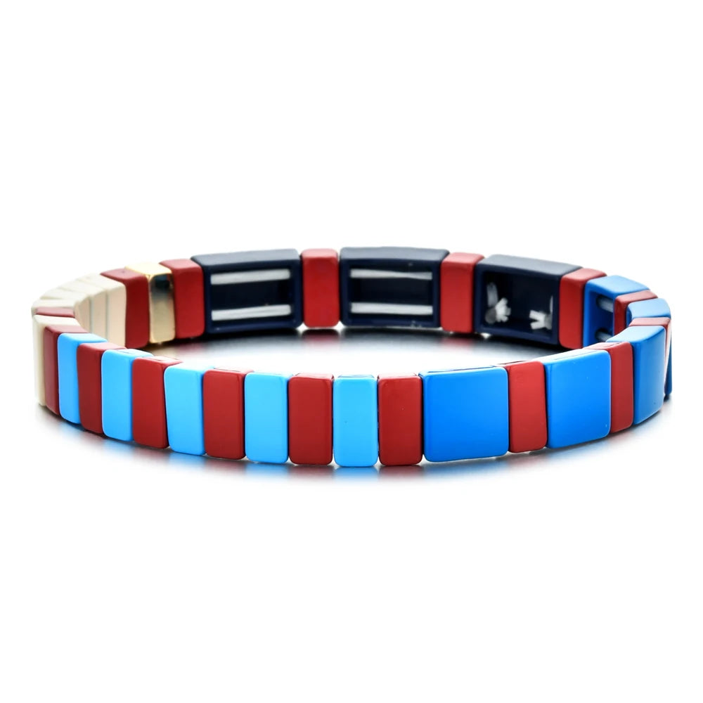 Enamel Tile Friendship Bracelet