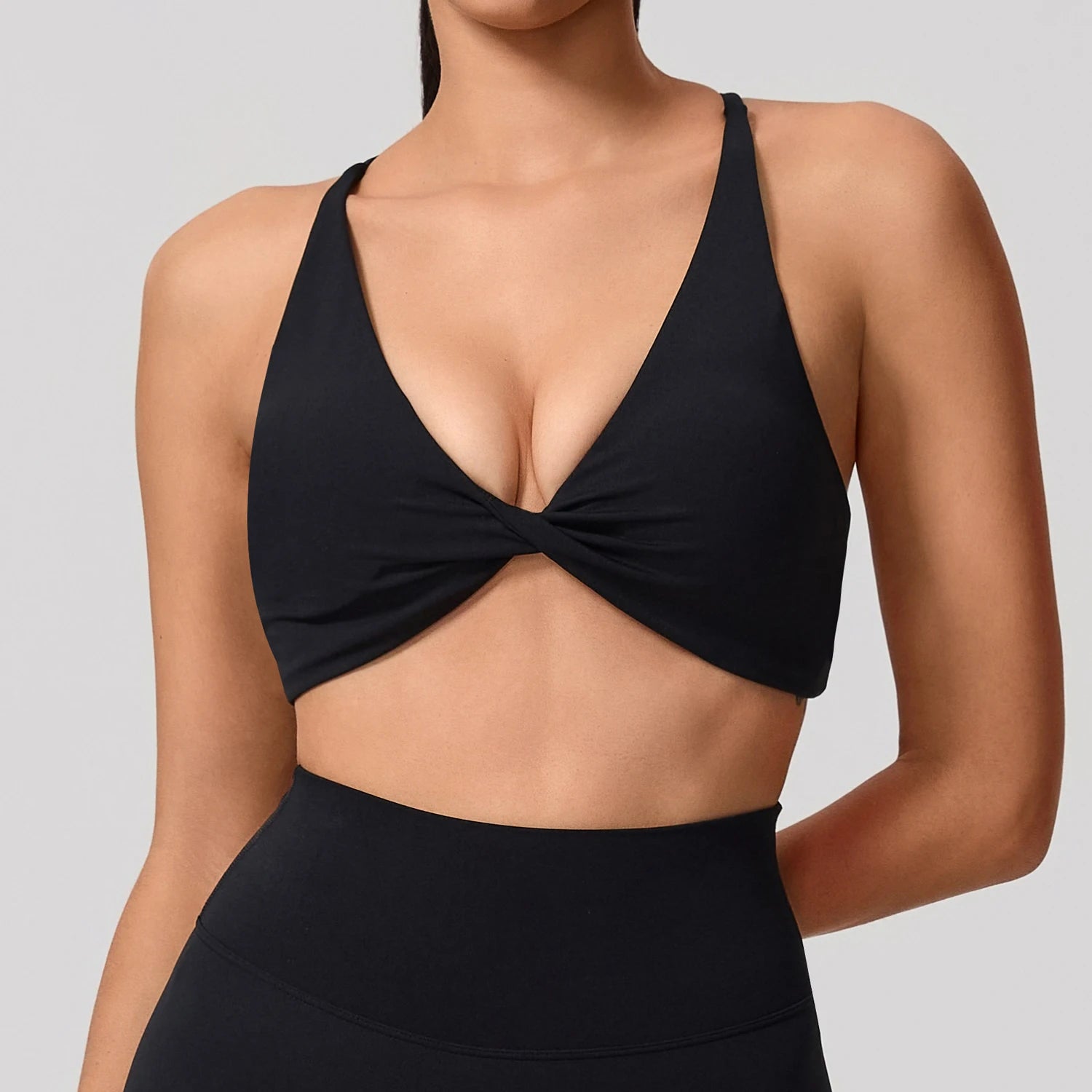 Cross Back Push Up Yoga Bra