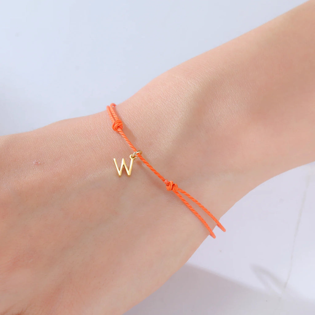 Initial Letter Rope Bracelet