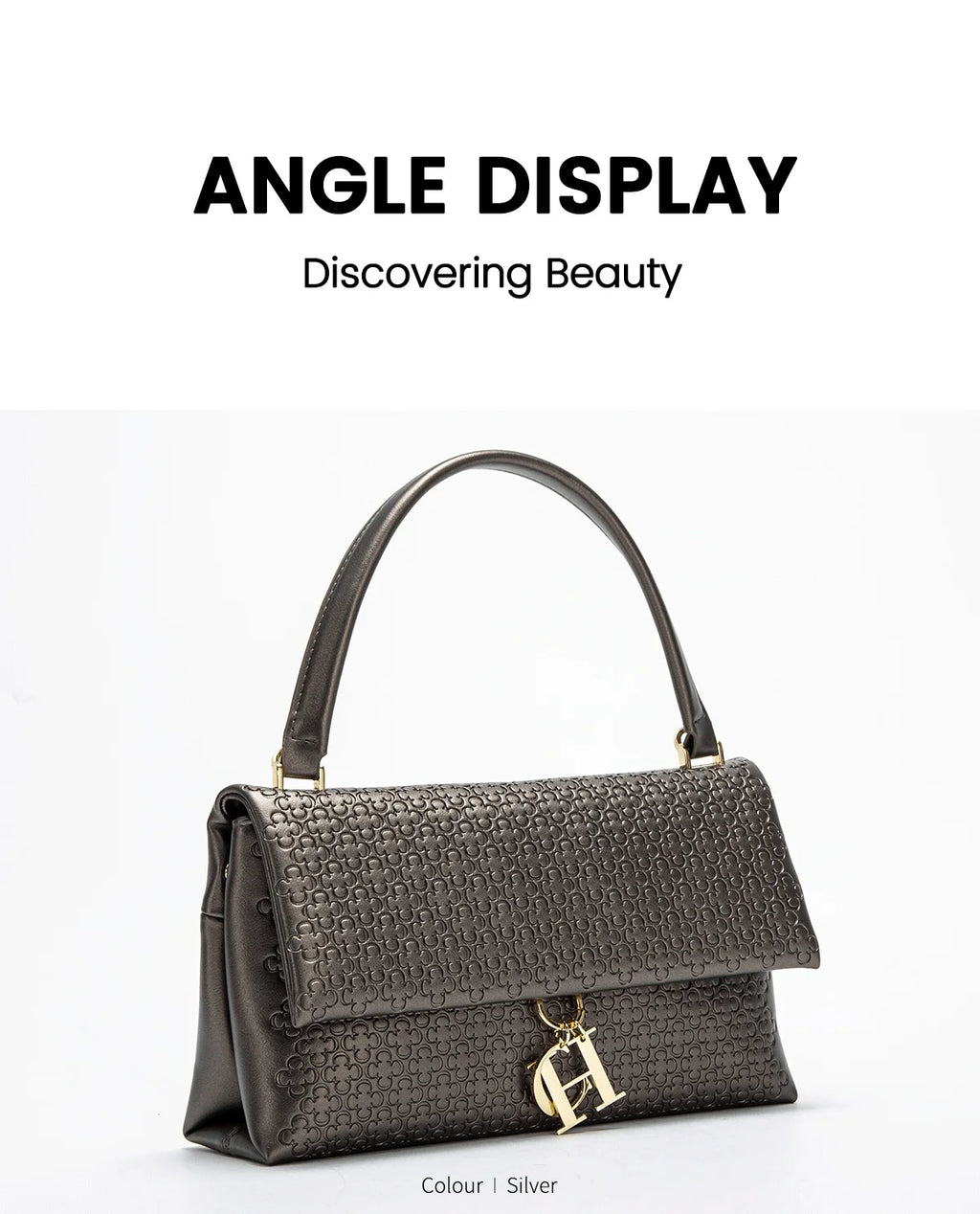 CH Fashion Shoulder Bag Detachable Chain Light Luxury Underarm Bag Simple Large Capacity Solid Co...