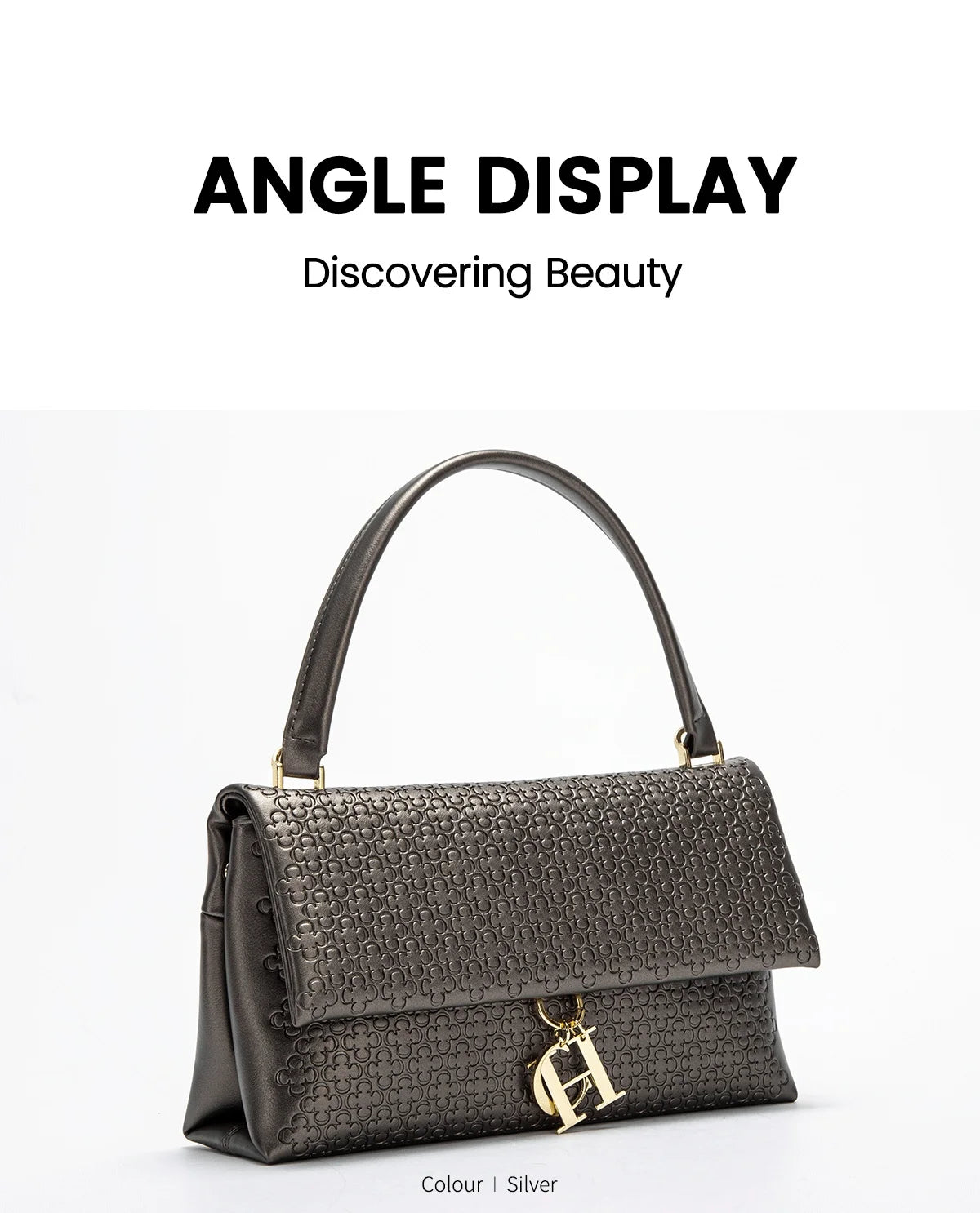 CH Fashion Shoulder Bag Detachable Chain Light Luxury Underarm Bag Simple Large Capacity Solid Co...