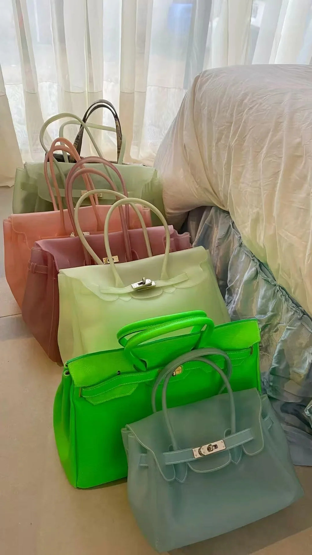 Clear PVC Jelly Tote Bag
