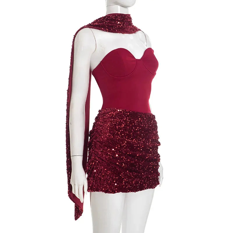 Open Bust Push Up Dress