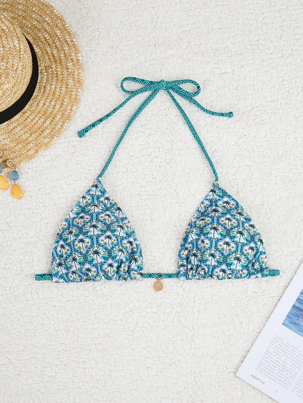 Floral Push Up Triangle Bikini Set