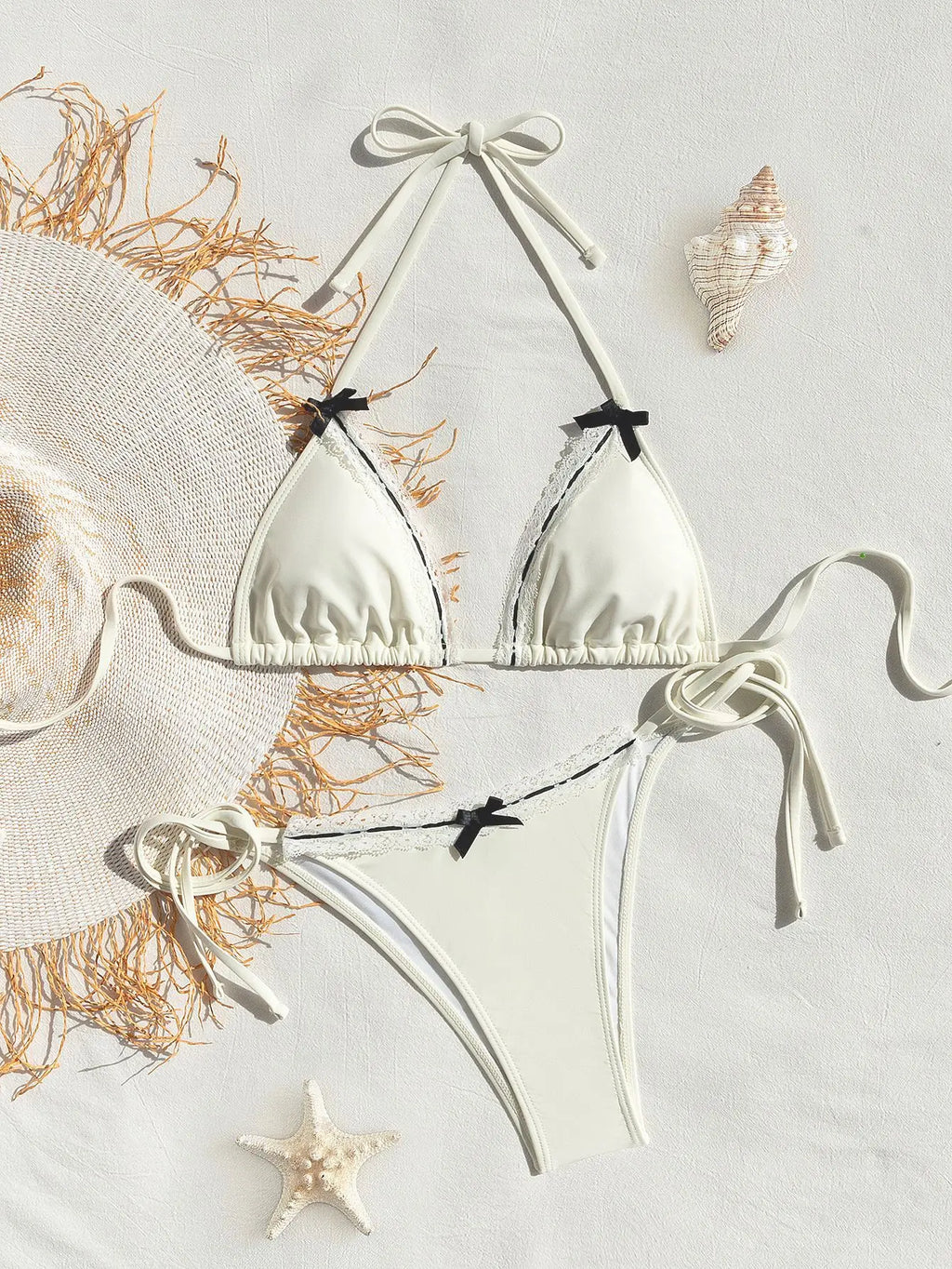 Floral Push Up Triangle Bikini Set