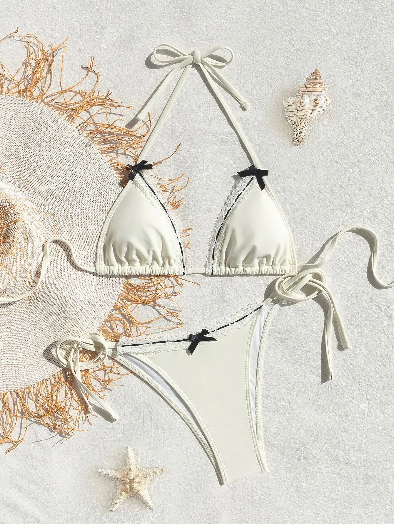 Floral Push Up Triangle Bikini Set