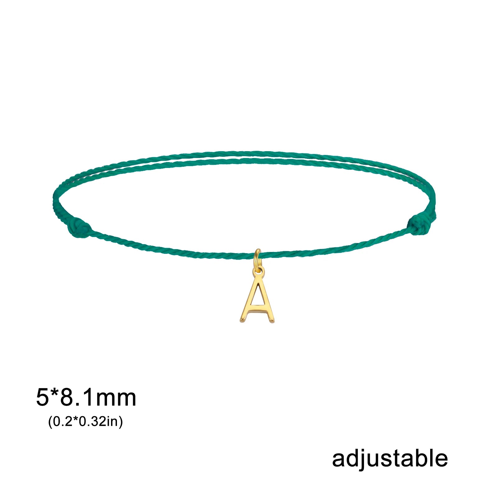 Initial Letter Rope Bracelet