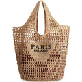 Straw Beach Bags for Women - Women Beach Handmade Woven Tote Bag, Summer Mesh Hollow Shoulder Bag...